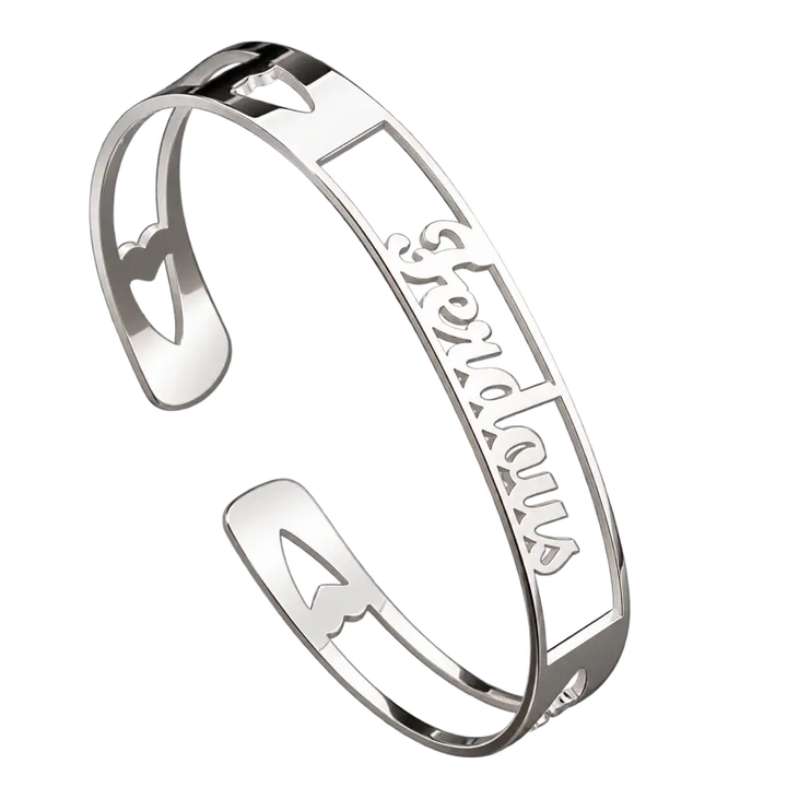 Bracelet Cœur Personnalisé Cœur Argenté
