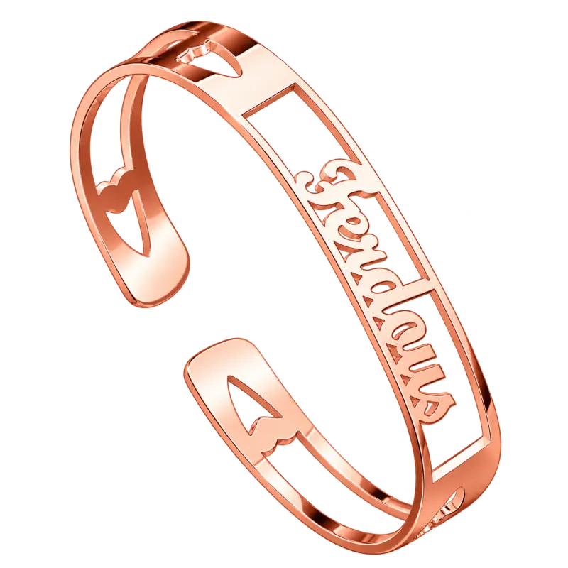 Bracelet Cœur Personnalisé Cœur Or rosé