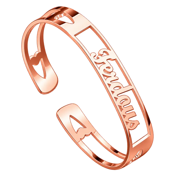 Bracelet Cœur Personnalisé Cœur Or rosé