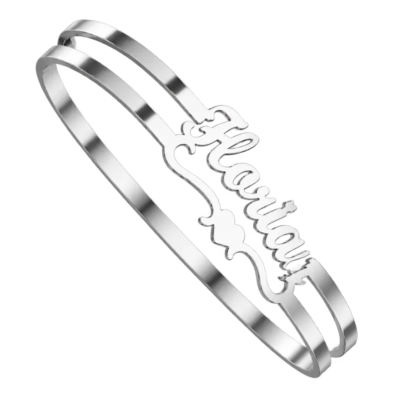Bracelet Cœur Personnalisé Petit cœur Argenté