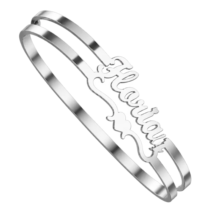 Bracelet Cœur Personnalisé Petit cœur Argenté
