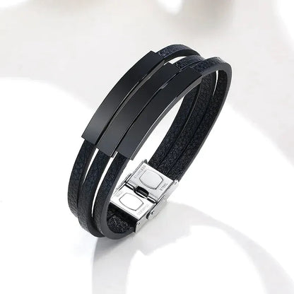 Bracelet Cuir Homme Personnalisé - Bracelet Cuir Homme Personnalisé