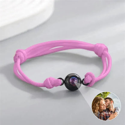 Bracelet de Projection Photo Personnalisé - Rose / Or
