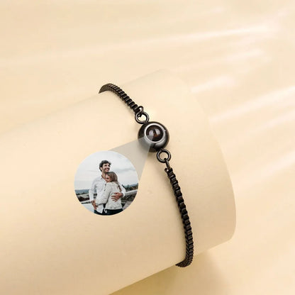 Bracelet Homme Personnalisé Photo - Noir