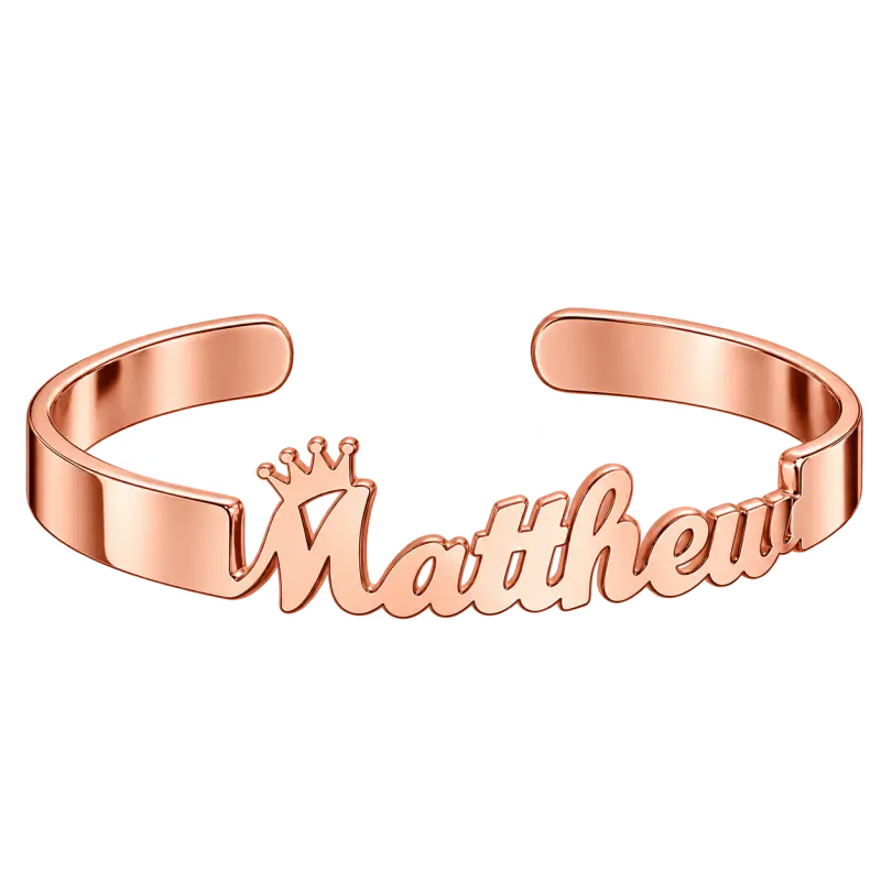 Bracelet Homme Prénom Or rosé