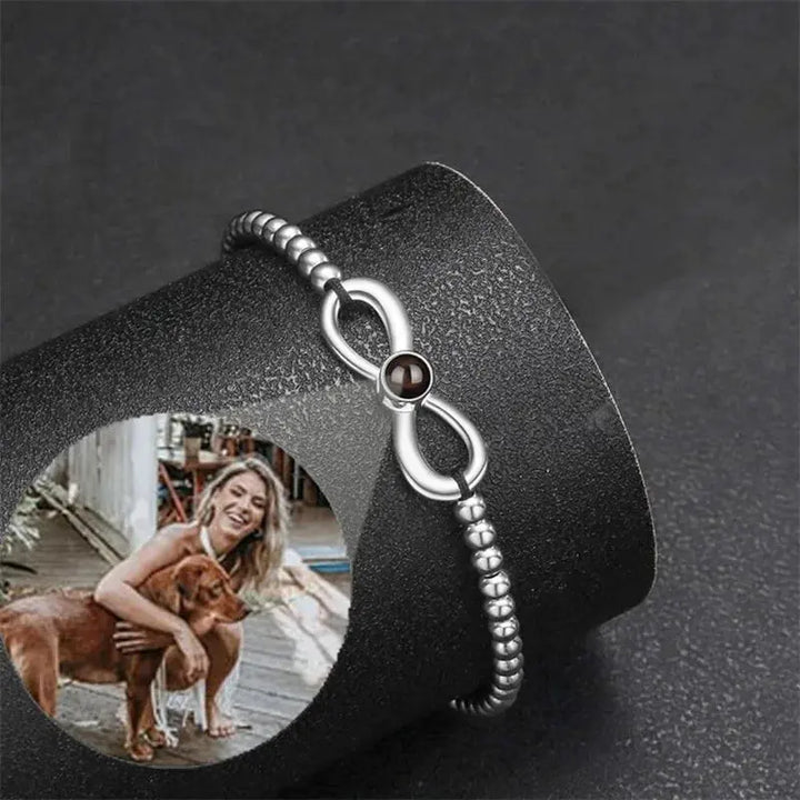 Bracelet Infini Homme Personnalisable Argent