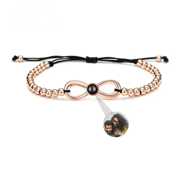 Bracelet Infini Homme Personnalisable Or Rose