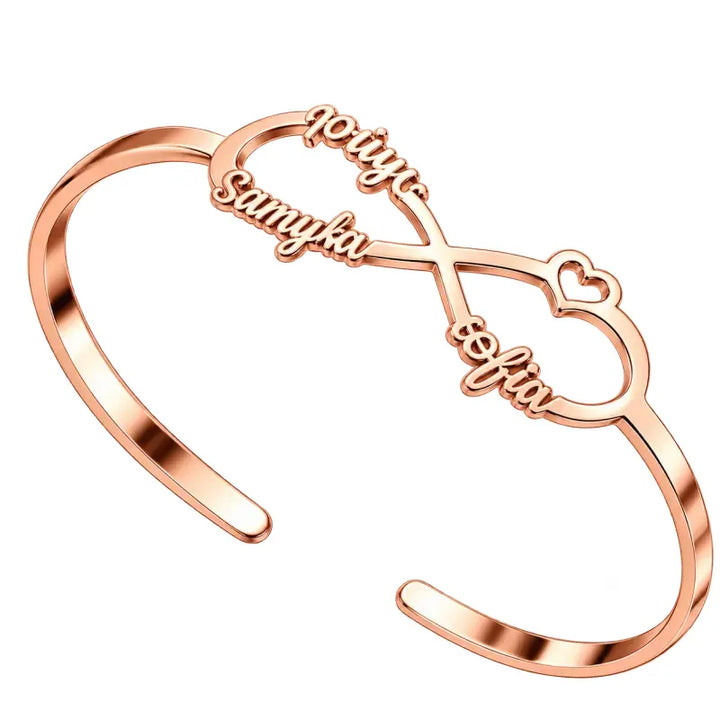 Bracelet Infini Personnalisé Or rosé