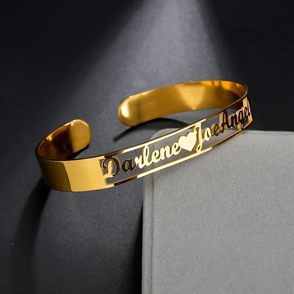 Bracelet Duo Amoureux Personnalisé Rectangulaire