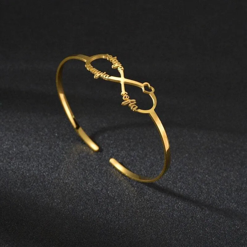 Bracelet Infini Personnalisé Or rosé
