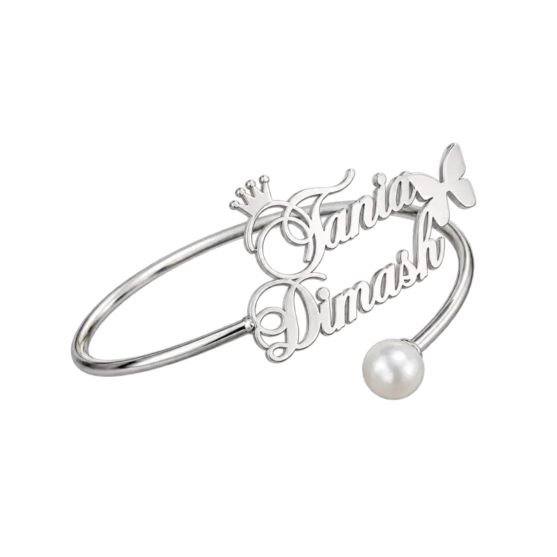 Bracelet Personnalisé Perle Argenté