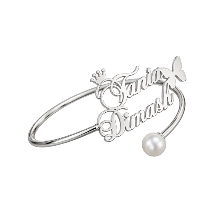 Bracelet Personnalisé Perle Argenté