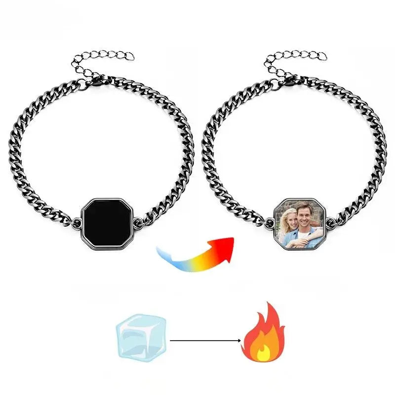Bracelet Photo Caché Noir