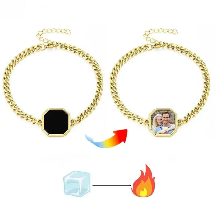 Bracelet Photo Caché Or