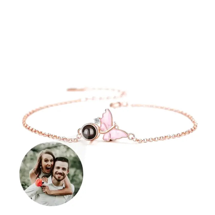 Bracelet Photo Projection Femme Or Rose