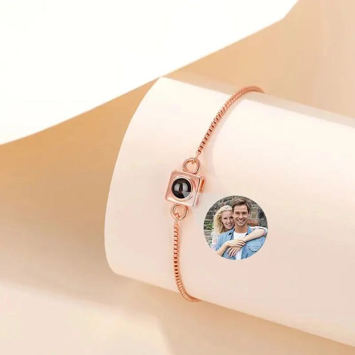 Bracelet Projection de Photo Or Rose