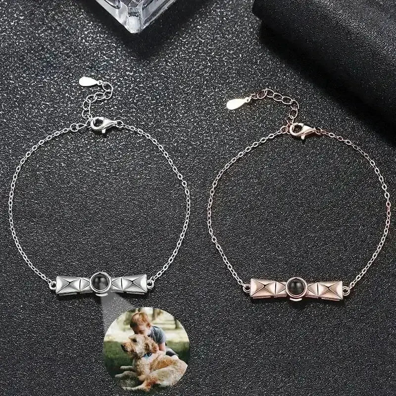 Bracelet Projection Photo Homme Or Rose