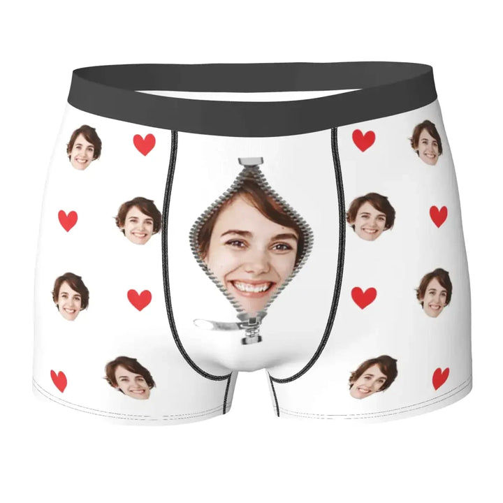 Caleçon Personnalisable Tête Blanc
