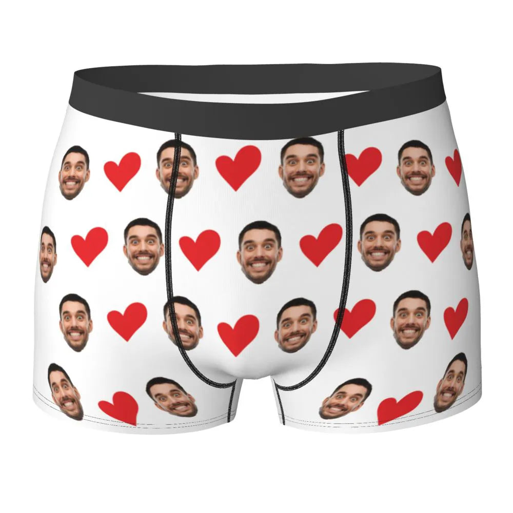 Caleçon Personnalisé Visage - Blanc / XXL