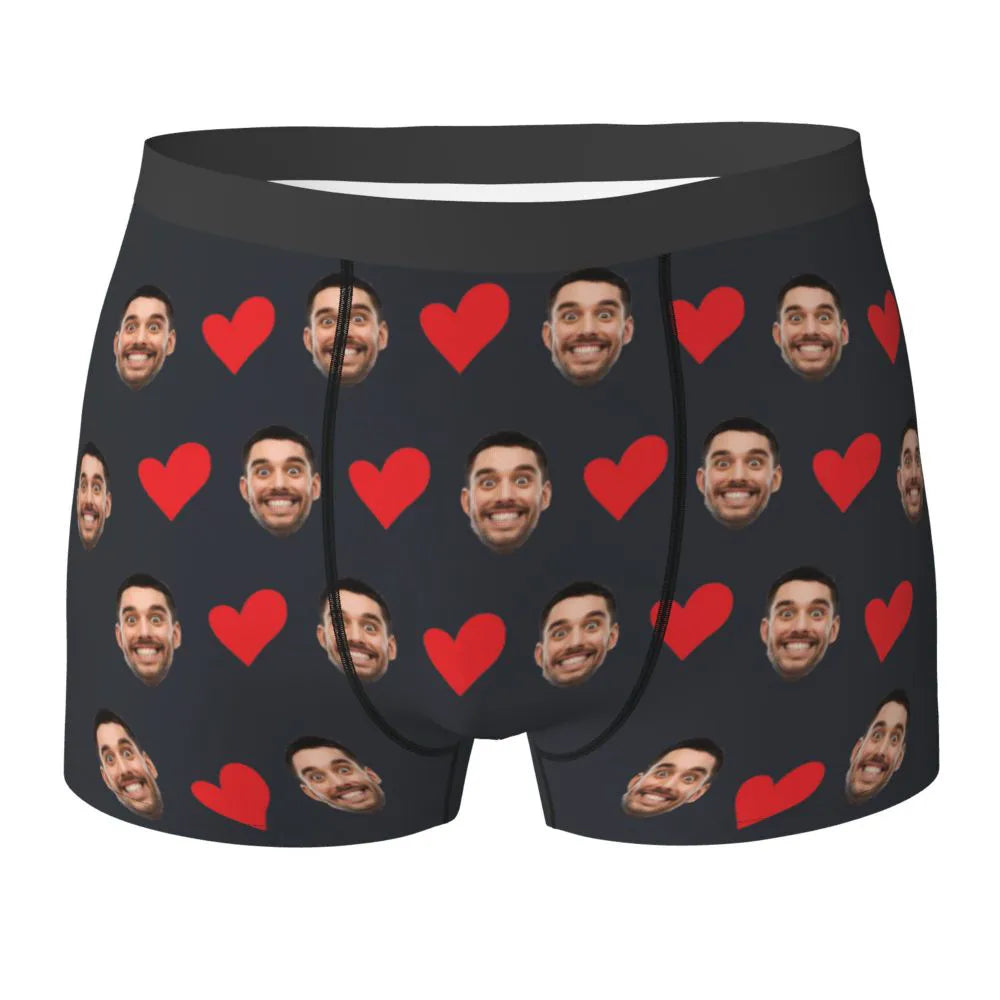 Caleçon Personnalisé Visage - Noir / XXL