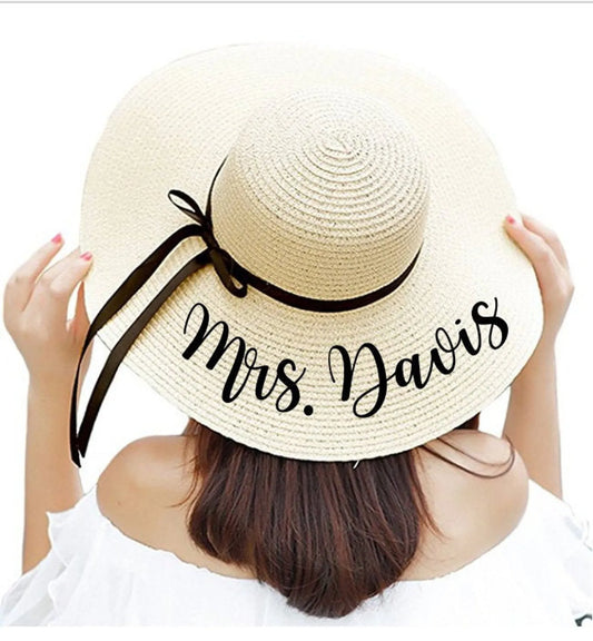 Chapeau de Paille Personnalisé Mariage - Chapeau de Paille Personnalisé Mariage