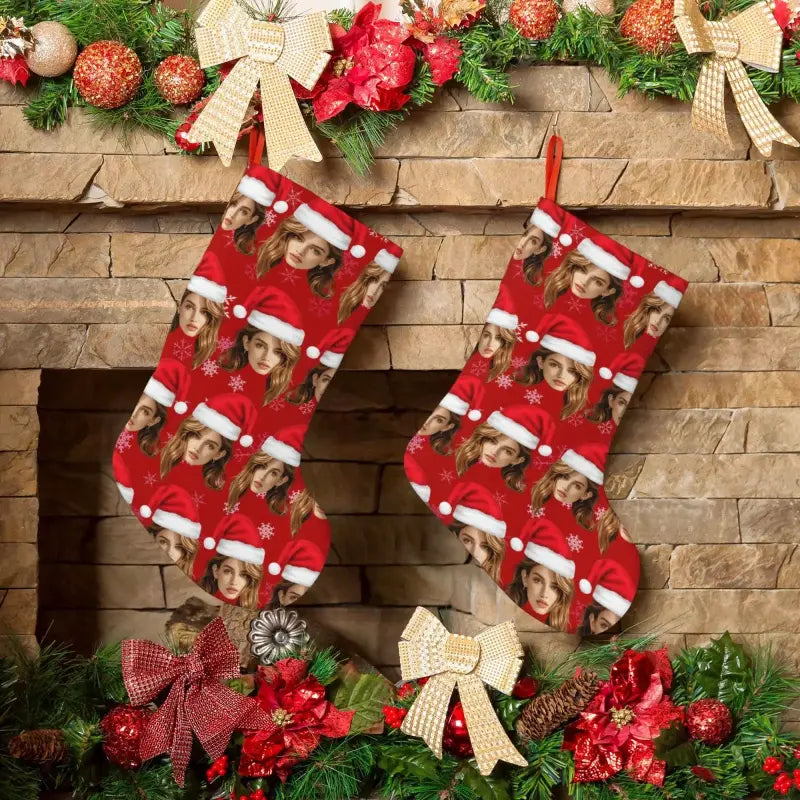 Chaussette de Noël Personnalisée Visages