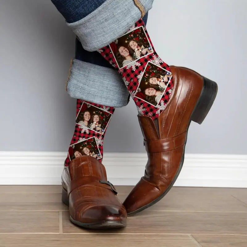 Chaussettes de Noël Personnalisées Photo