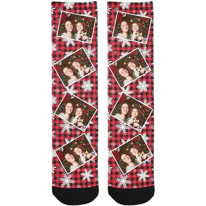 Chaussettes de Noël Personnalisées Photo