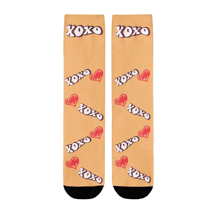 Chaussettes Personnalisées Bisous Orange