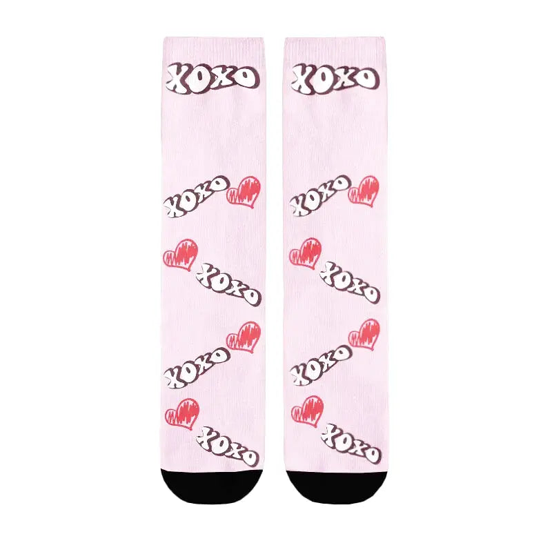 Chaussettes Personnalisées Bisous Rose