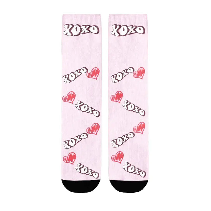 Chaussettes Personnalisées Bisous Rose