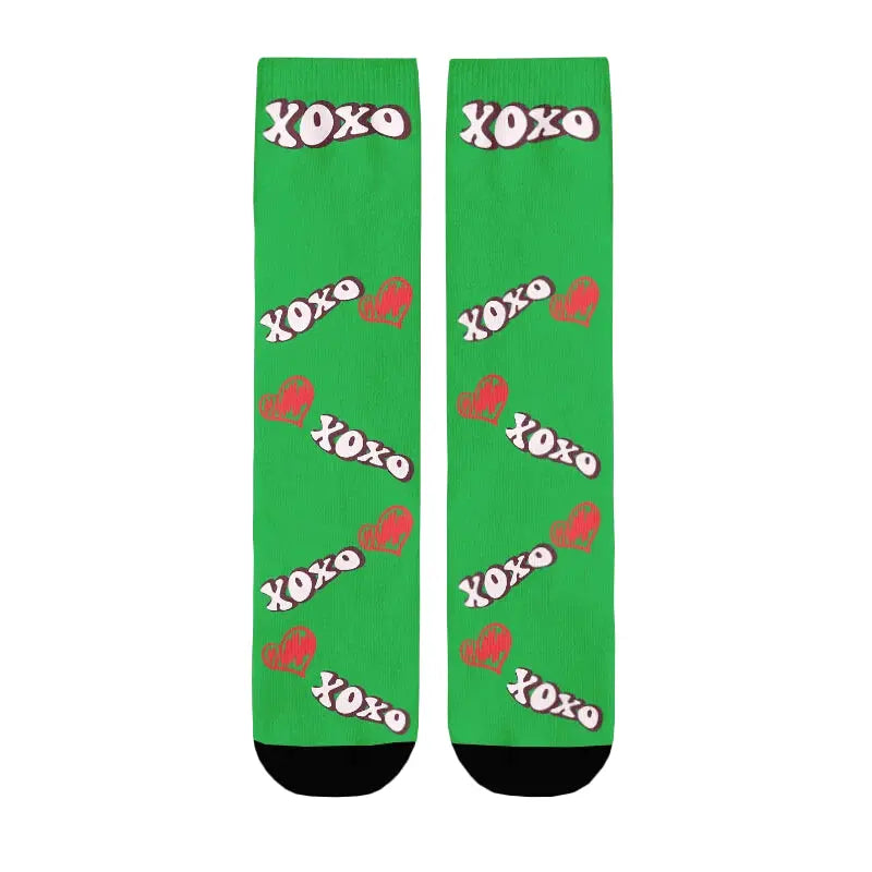 Chaussettes Personnalisées Bisous Vert