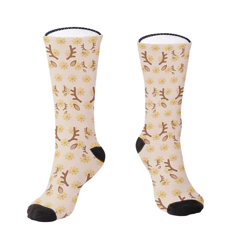 Chaussettes Personnalisées de Noël Beige