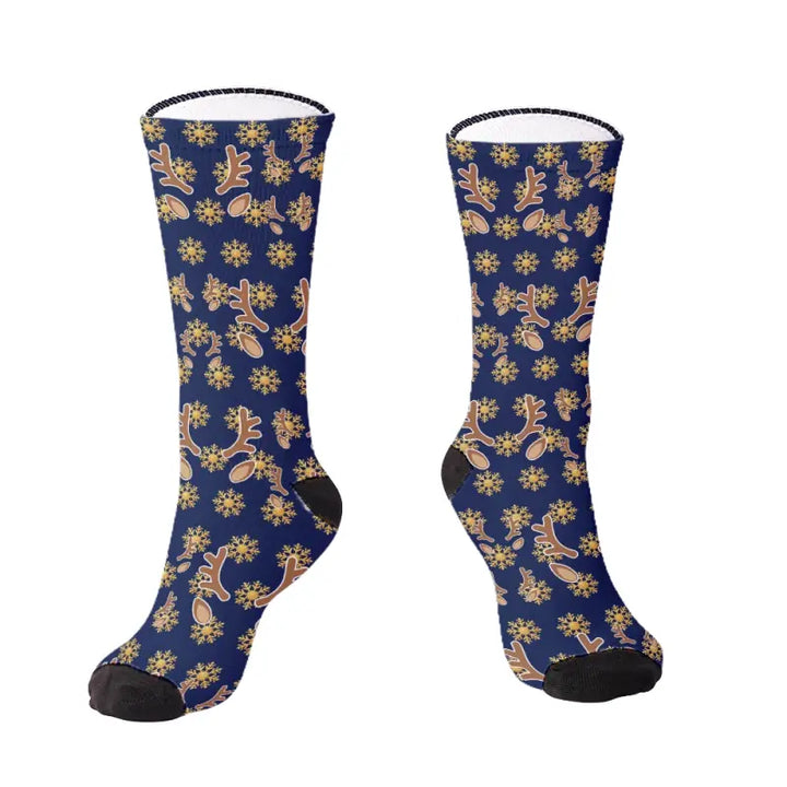 Chaussettes Personnalisées de Noël Bleu