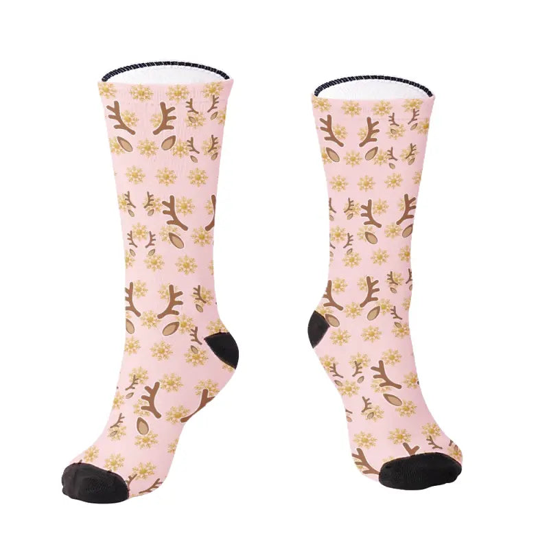 Chaussettes Personnalisées de Noël Rose