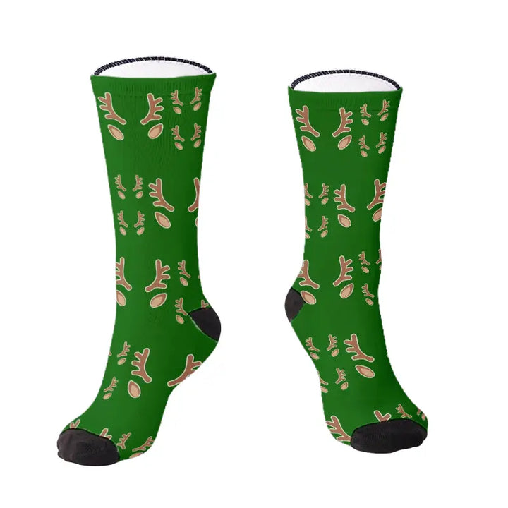 Chaussettes Personnalisées de Noël Vert Foncé