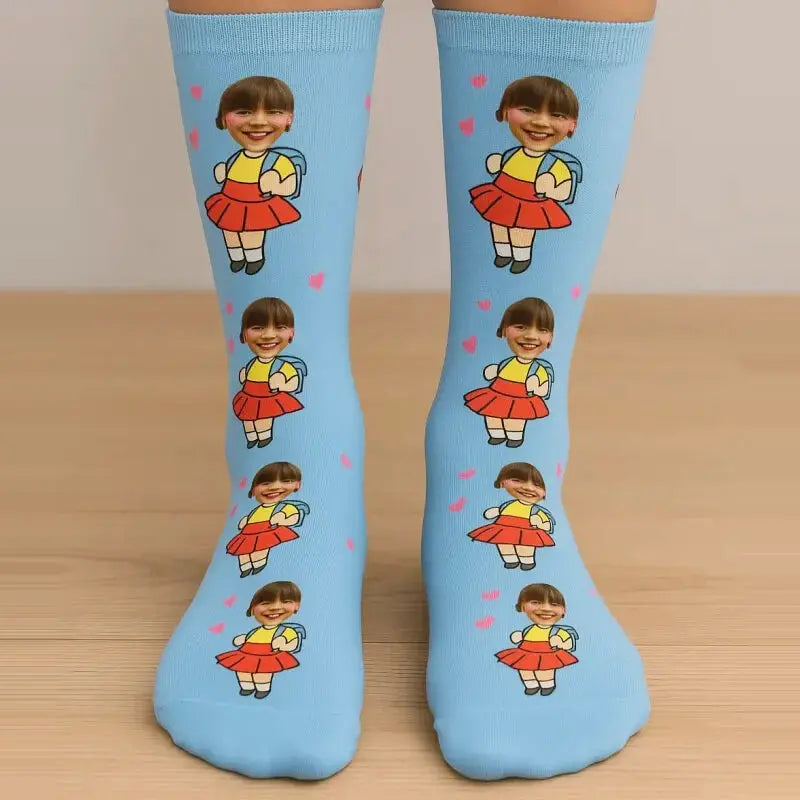 Chaussettes Personnalisées Écolière