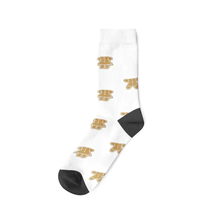 Chaussettes Personnalisées Pain d'Épices Blanc