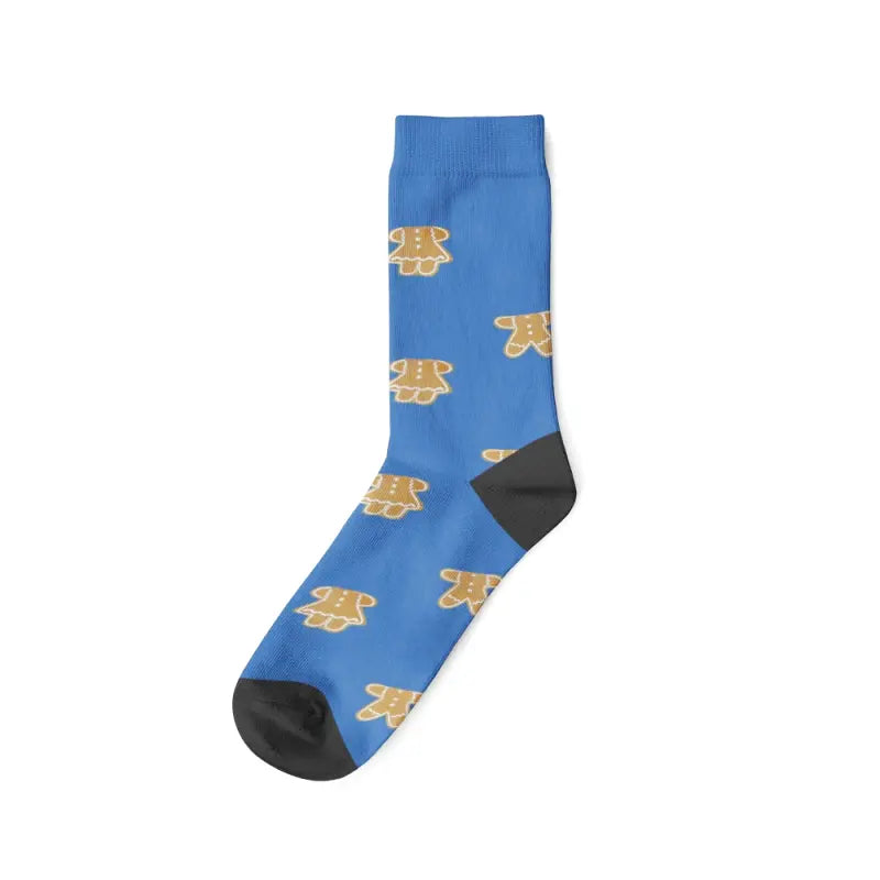 Chaussettes Personnalisées Pain d'Épices Bleu