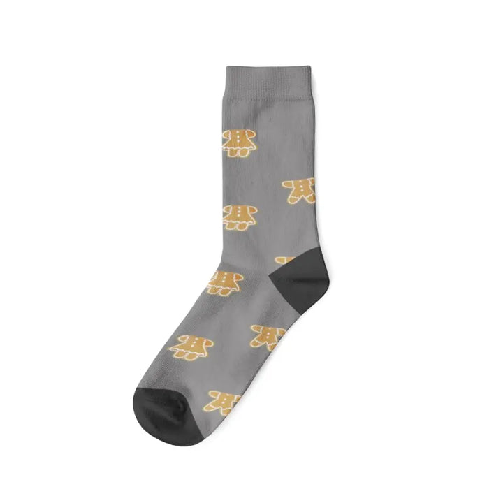 Chaussettes Personnalisées Pain d'Épices Gris