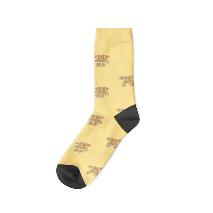 Chaussettes Personnalisées Pain d'Épices Jaune