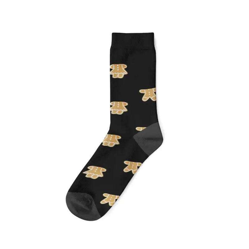 Chaussettes Personnalisées Pain d'Épices Noir