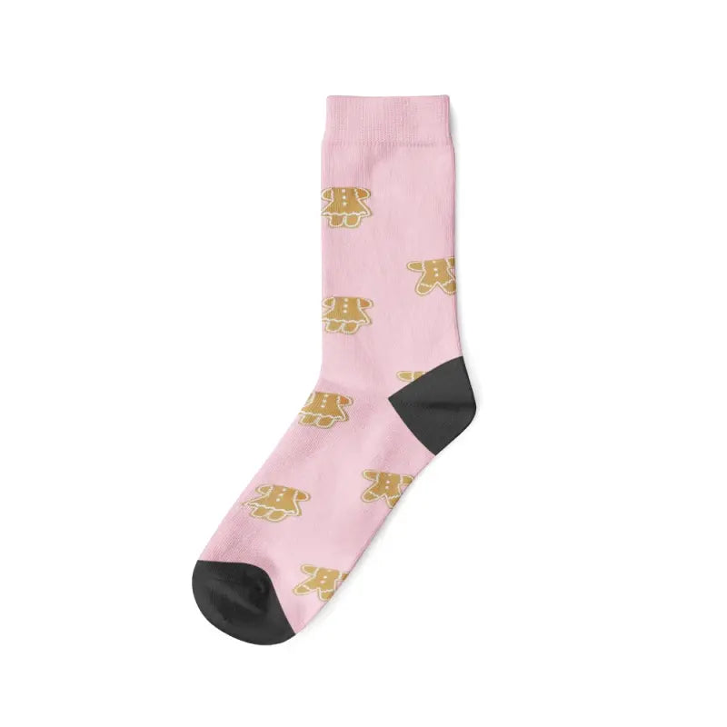 Chaussettes Personnalisées Pain d'Épices Rose Pâle