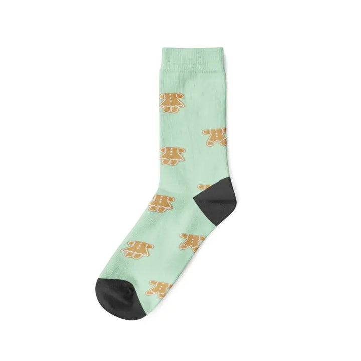 Chaussettes Personnalisées Pain d'Épices Vert d'eau