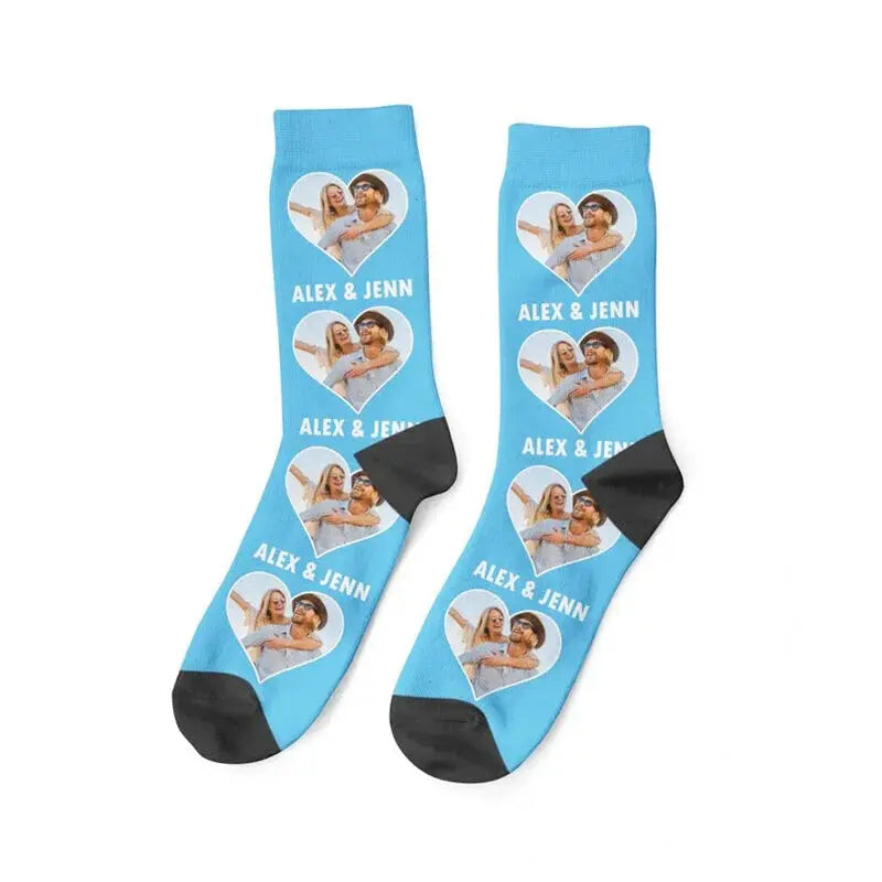 Chaussettes Personnalisées Prénom Bleu