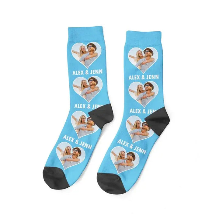 Chaussettes Personnalisées Prénom Bleu