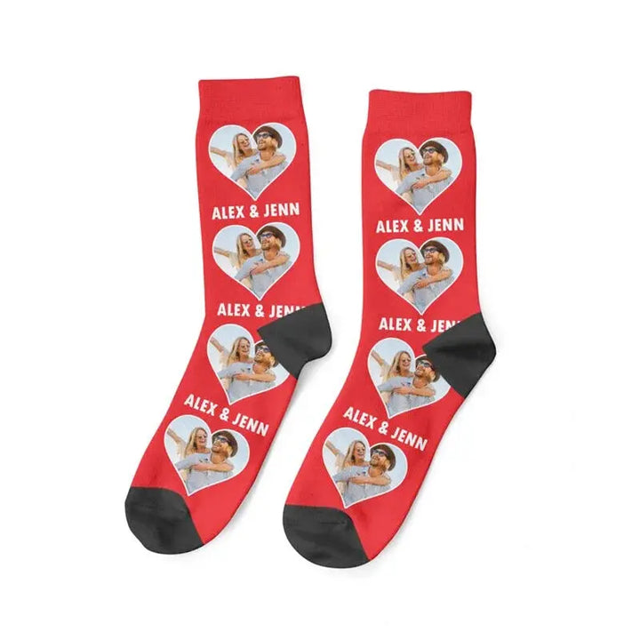 Chaussettes Personnalisées Prénom Rouge