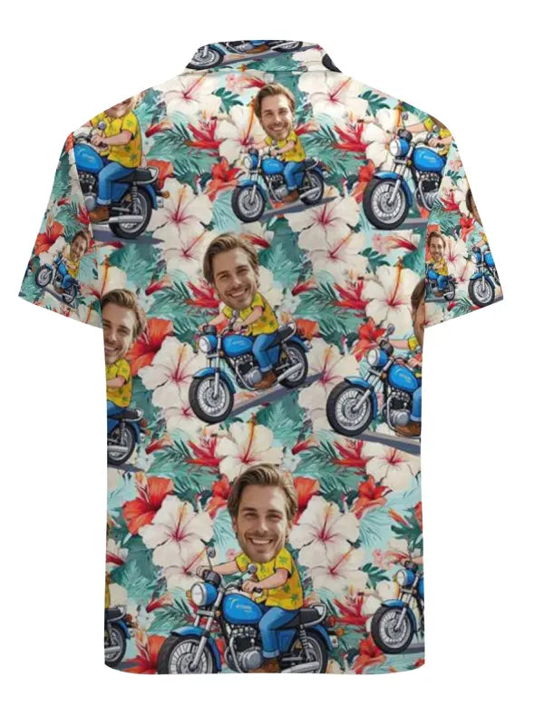Chemise Personnalisée Photo Cyan
