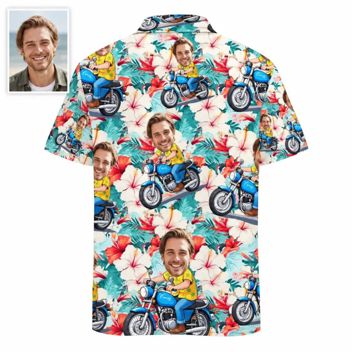 Chemise Personnalisée Photo Cyan