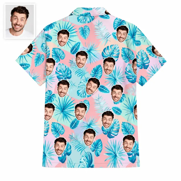 Chemise Personnalisée Visage Bleu